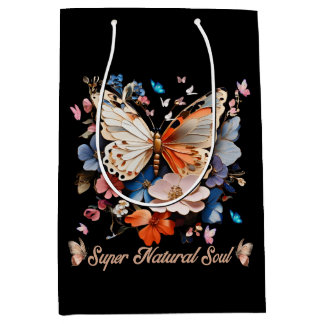 Bolsa De Regalo Mediana Soul Super Natural: Arte Jardín de Mariposa