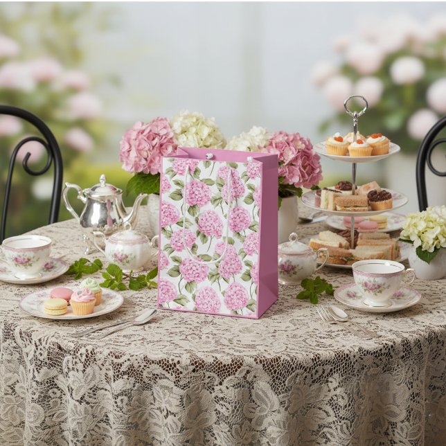 Bolsa De Regalo Mediana Southern Pink Hydrangea Gift Bag (Subido por el creador)