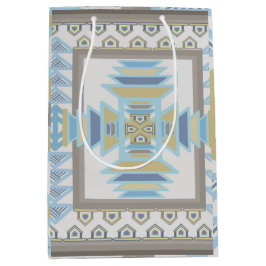 Bolsa De Regalo Mediana Souwest Blues Indian Blanket Art Design