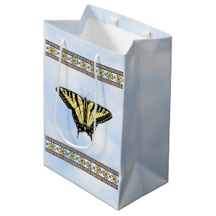 Bolsa De Regalo Mediana Souwest Yellow Swallowtail Butfly Blue Sky