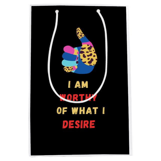 Bolsa De Regalo Mediana Soy digno (Anverso)