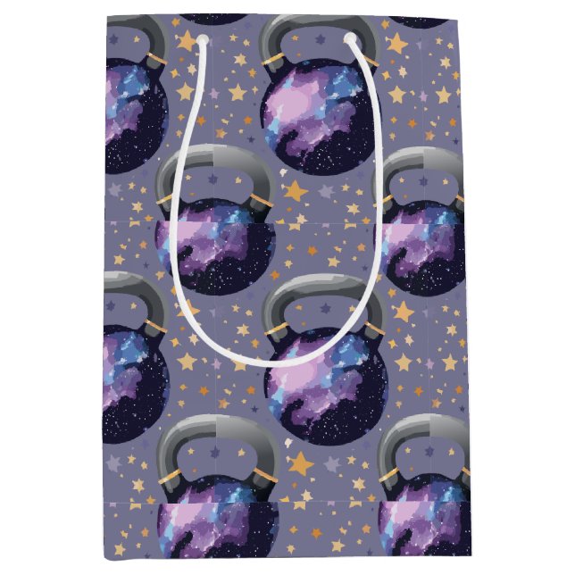 Bolsa De Regalo Mediana Space Galaxy Kettlebell (Anverso)