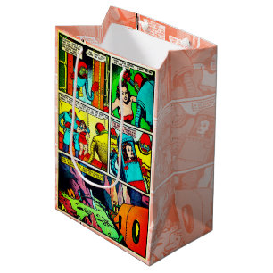 Bolsa De Regalo Mediana SpaceHawk, martianos y una página de un cómic de D