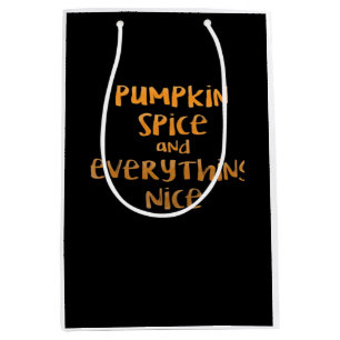 Bolsa De Regalo Mediana Spice De Calabaza Y Todo El Diseño De Leche Agrada