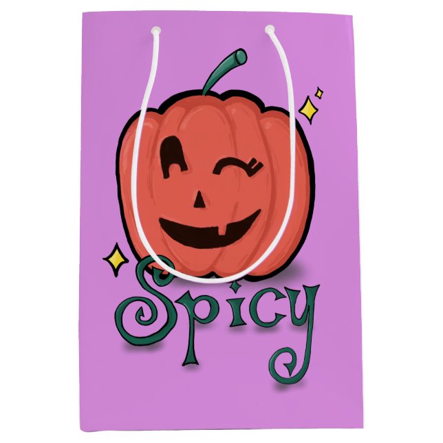 Bolsa De Regalo Mediana Spicy Pumpkin Spice (Anverso)