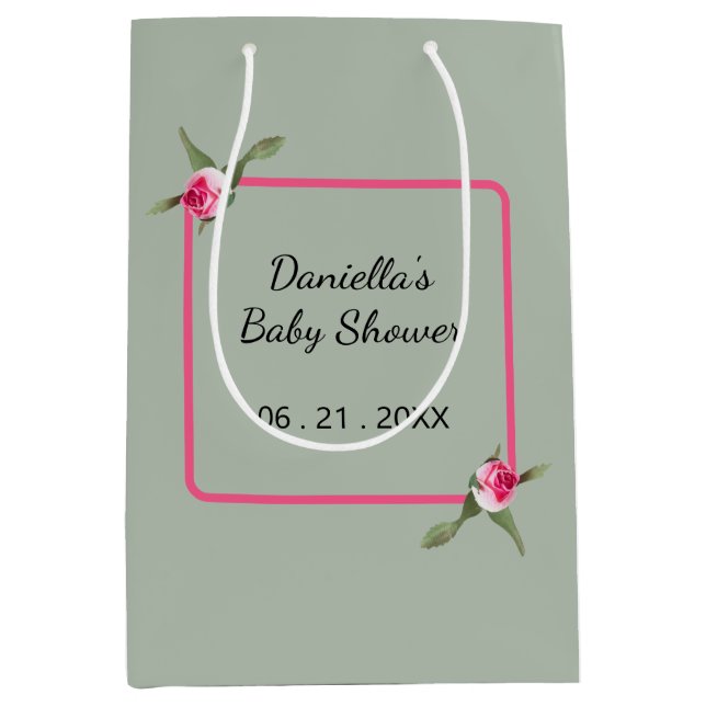 Bolsa De Regalo Mediana Spray floral personalizado (Anverso)