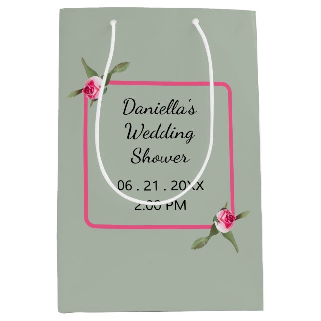 Bolsa De Regalo Mediana Spray floral personalizado (Anverso)