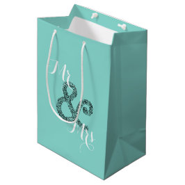 Bolsa De Regalo Mediana Sr. y señora Party Gift Bag de la boda del otoño
