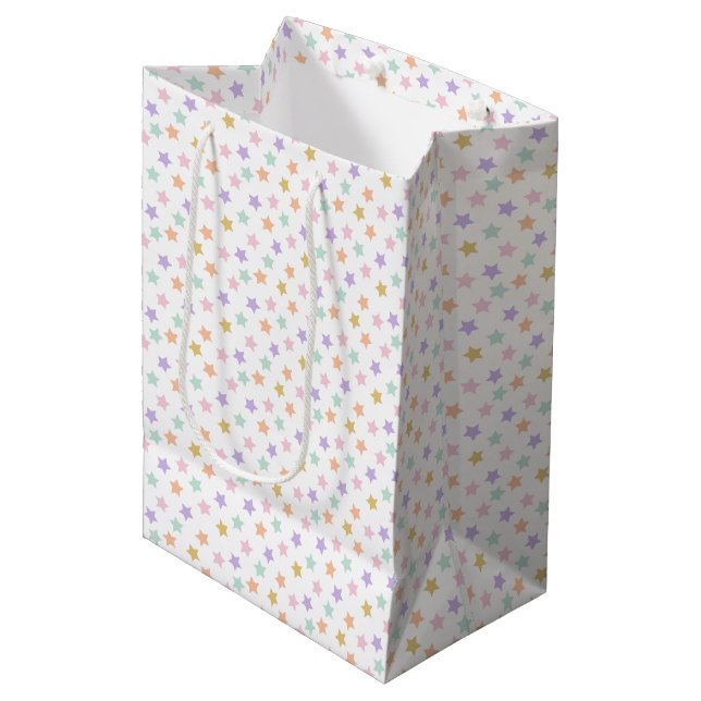 Bolsa De Regalo Mediana Star Confetti (Pastel) (Angulo Anverso)