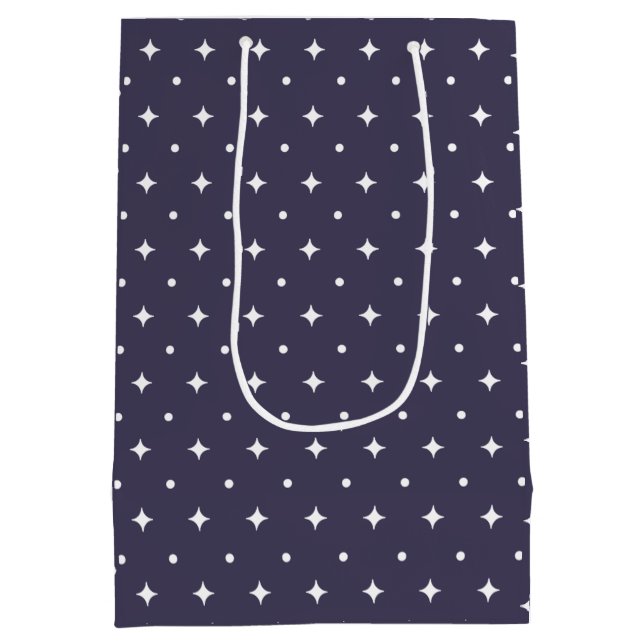 Bolsa De Regalo Mediana Star Pattern Gift Bags | Minimal Celestial Stars  (Reverso)