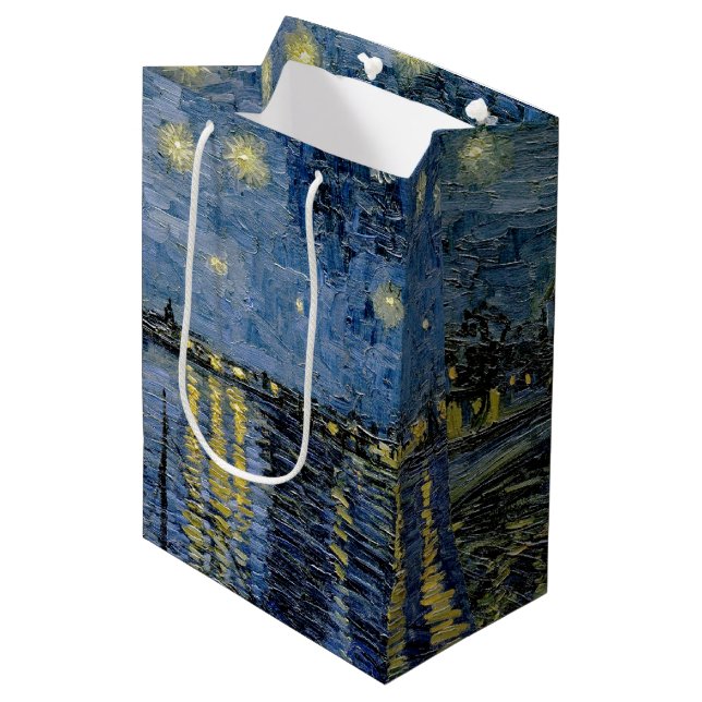 Bolsa De Regalo Mediana Starry Night Vincent van Gogh (Angulo Anverso)