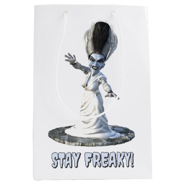 Bolsa De Regalo Mediana Stay Freaky! Bride of Frankenstein (Anverso)