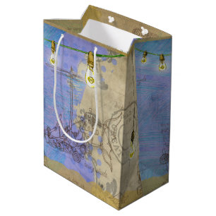 Bolsa De Regalo Mediana Steampunk Mechank Edison Light Bulb Architect