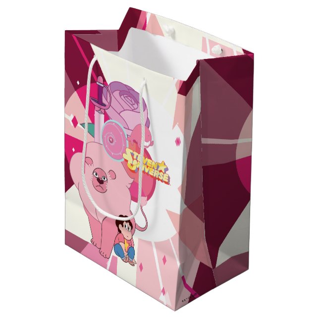 Bolsa De Regalo Mediana Steven Universe | Legado Rosa Quartz (Angulo Anverso)