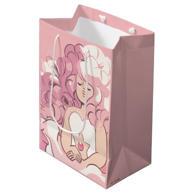 Bolsa De Regalo Mediana Steven Universe | Rosa de Ilustracion de cuarzo (Angulo Anverso)