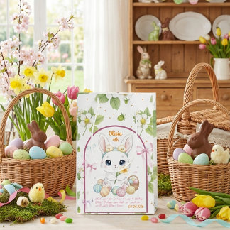 Bolsa De Regalo Mediana Strawberry Gaze Bunny - Cute Anime Eyes & Ribbon