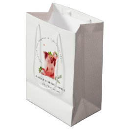 Bolsa De Regalo Mediana Strawberry Pink Margarita Cocktail Shower