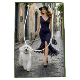 Bolsa De Regalo Mediana Strolling Italy, Poodle 