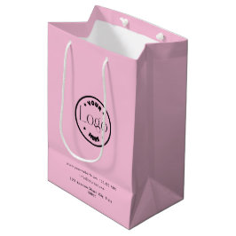 Bolsa De Regalo Mediana Su logotipo Empresa Profesional Profesional Rosa