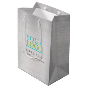Bolsa De Regalo Mediana Su logotipo, promoción de nombre comercial, DIY, a