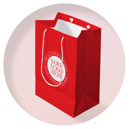Bolsa De Regalo Mediana Su logotipo u otra imagen | Navidades Rojo y Blanc