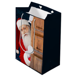 Bolsa De Regalo Mediana Su nombre navideño de Santa Merry