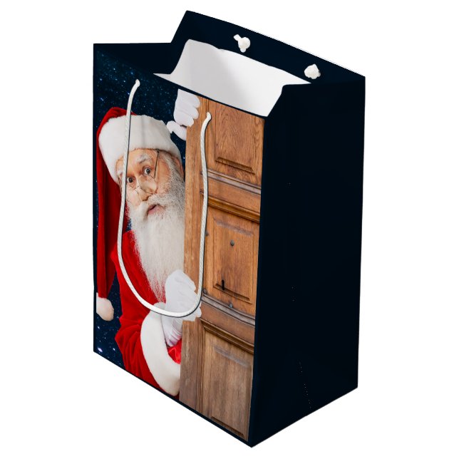 Bolsa De Regalo Mediana Su nombre navideño de Santa Merry (Angulo Anverso)