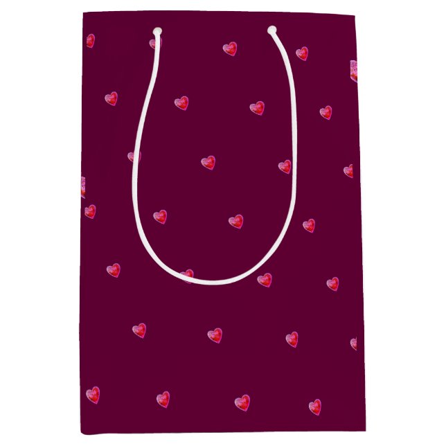 Bolsa De Regalo Mediana Subtle Wine Red Valentine (Anverso)