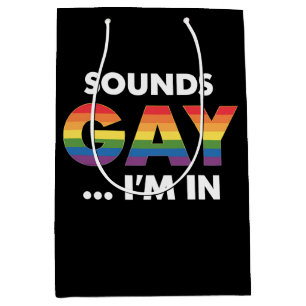 Bolsa De Regalo Mediana Suena Gay Estoy Orgulloso Arcoíris Orgullo LGBTQ