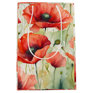 Bolsa De Regalo Mediana Sueño de flores - Modelo de amapola