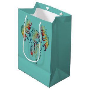 Bolsa De Regalo Mediana Sueño nativo americano de ballena Kokopelli 1