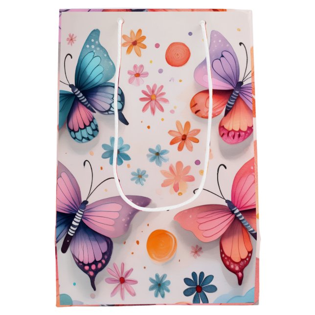 Bolsa De Regalo Mediana Sueños de Mariposa (Reverso)