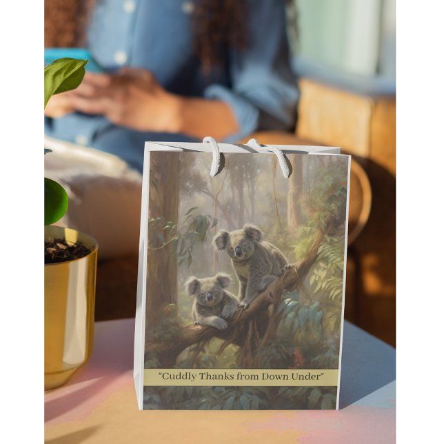 Bolsa De Regalo Mediana Sueños del bosque Koala, personalizado (Subido por el creador)
