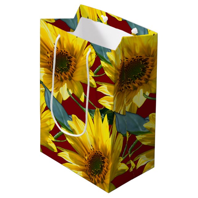 Bolsa De Regalo Mediana Sunflower (Angulo Anverso)