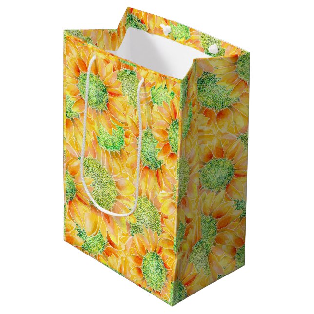 Bolsa De Regalo Mediana Sunflower amarillo (Angulo Anverso)