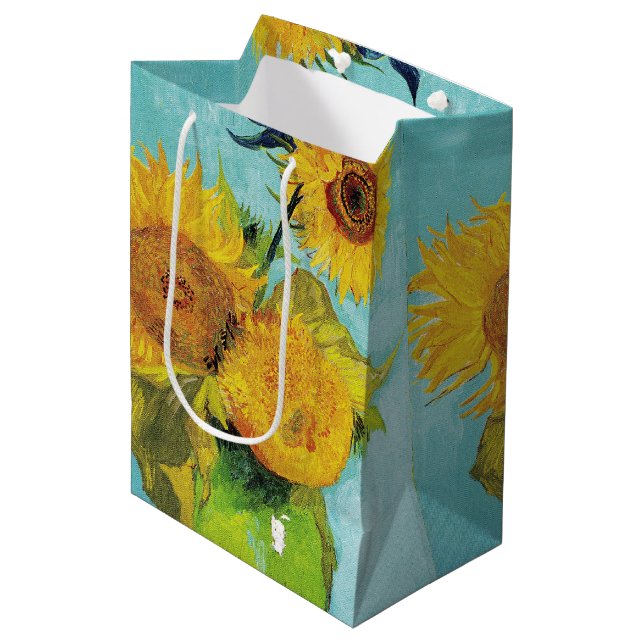Bolsa De Regalo Mediana Sunflowers Vincent van Gogh (Angulo Anverso)