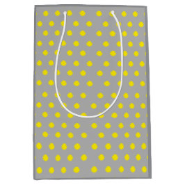 Bolsa De Regalo Mediana Sunny Splatter Polka Dot Pattern