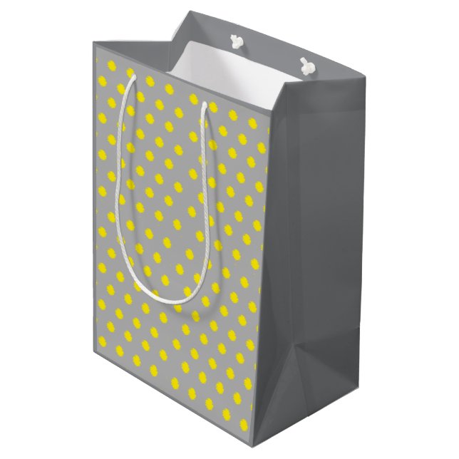 Bolsa De Regalo Mediana Sunny Splatter Polka Dot Pattern (Angulo reverso)
