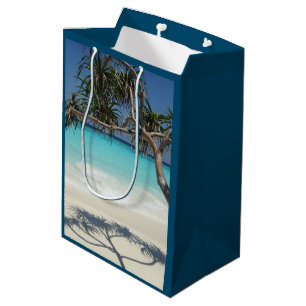 Bolsa De Regalo Mediana Sunny Tropical Beach Ocean Paradise