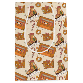 Bolsa De Regalo Mediana Superfloral Retro Christmas Joy