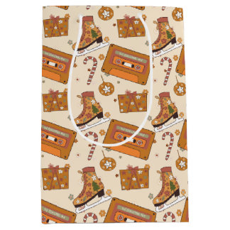 Bolsa De Regalo Mediana Superfloral Retro Christmas Joy