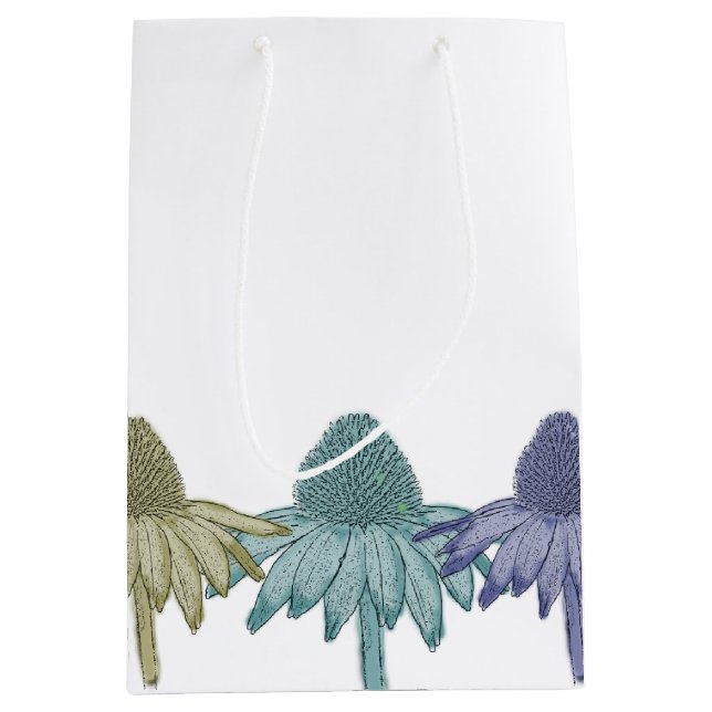 Bolsa De Regalo Mediana Susan Flowers de ojos negros (Anverso)