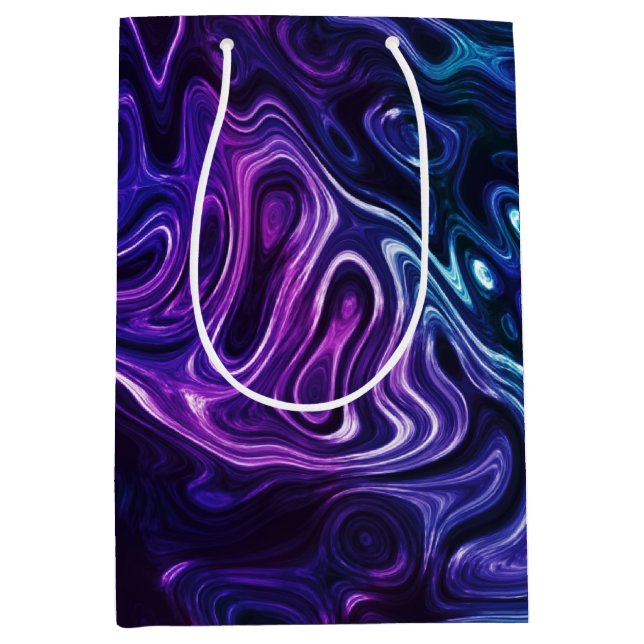 Bolsa De Regalo Mediana susurro baku - mármol oscuro: (Anverso)