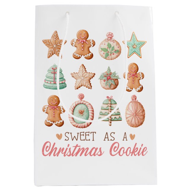Bolsa De Regalo Mediana Sweet as a Navidades Cookie (Anverso)