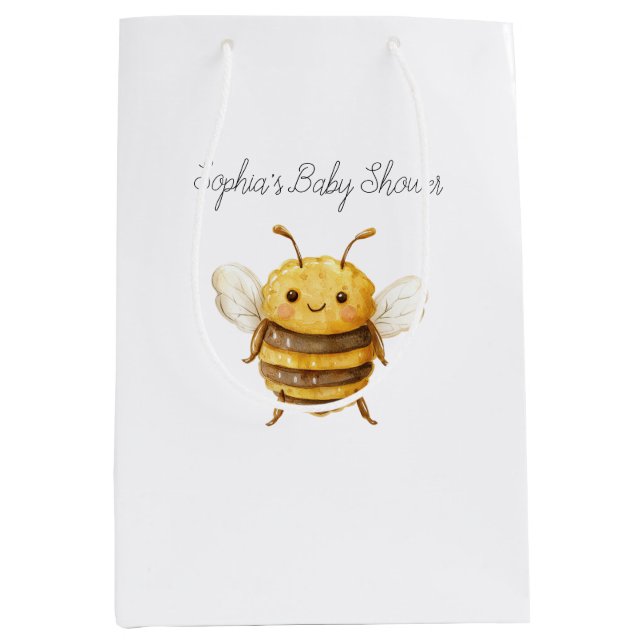 Bolsa De Regalo Mediana Sweet Bee Baby Shower (Anverso)