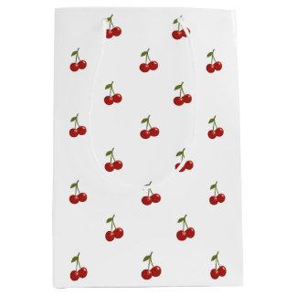 Bolsa De Regalo Mediana 🍒 Sweet Cherry Minimal Elegant Tissue Paper