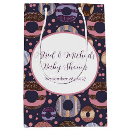 Bolsa De Regalo Mediana Sweet Donuts Purple Chica Baby Shower