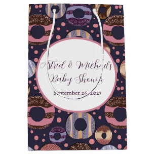 Bolsa De Regalo Mediana Sweet Donuts Purple Chica Baby Shower