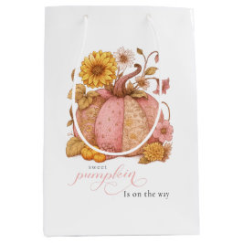 Bolsa De Regalo Mediana Sweet Little patch pumpkin florals está en camino