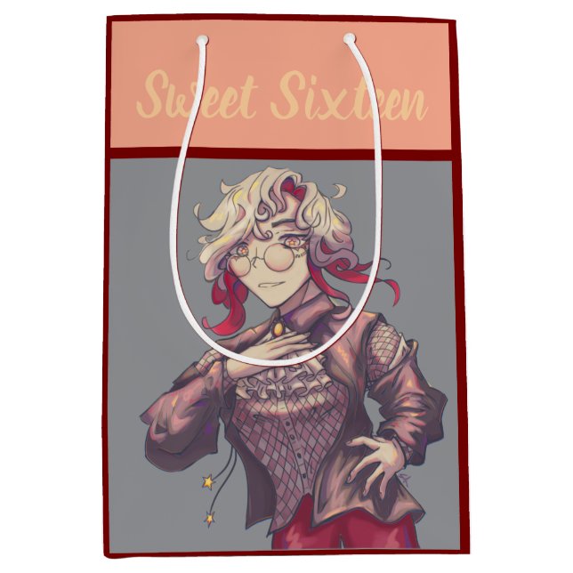 Bolsa De Regalo Mediana Sweet sixteen, Citrine anime (Anverso)